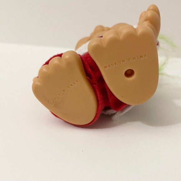 Vintage 1991 ITB Christmas Santa Troll with Hat Green Hair 5 Inch Tall Doll - Picture 12 of 16